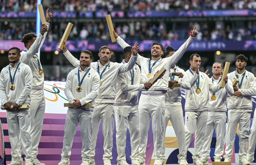 France after winning Olympics 7s Gold. PHOTO/@SVNSSeries/X