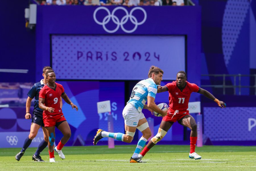 Kenya 7s squad in action against Argentina at the Olympics Rugby 7s. PHOTO/ World Rugby