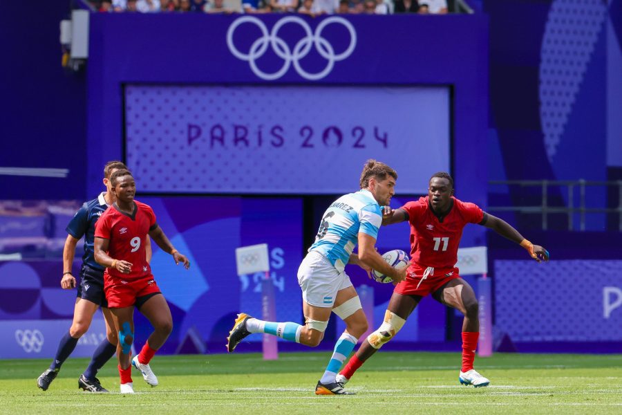 Kenya 7s squad in action against Argentina at the Olympics Rugby 7s. PHOTO/ World Rugby