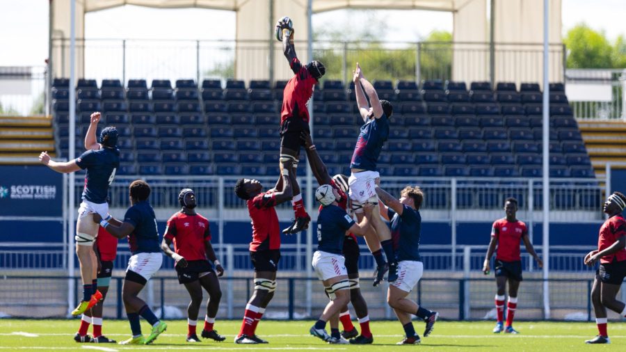 Kenya U20 Rugby contest for aline-out. PHOTO/World Rugby