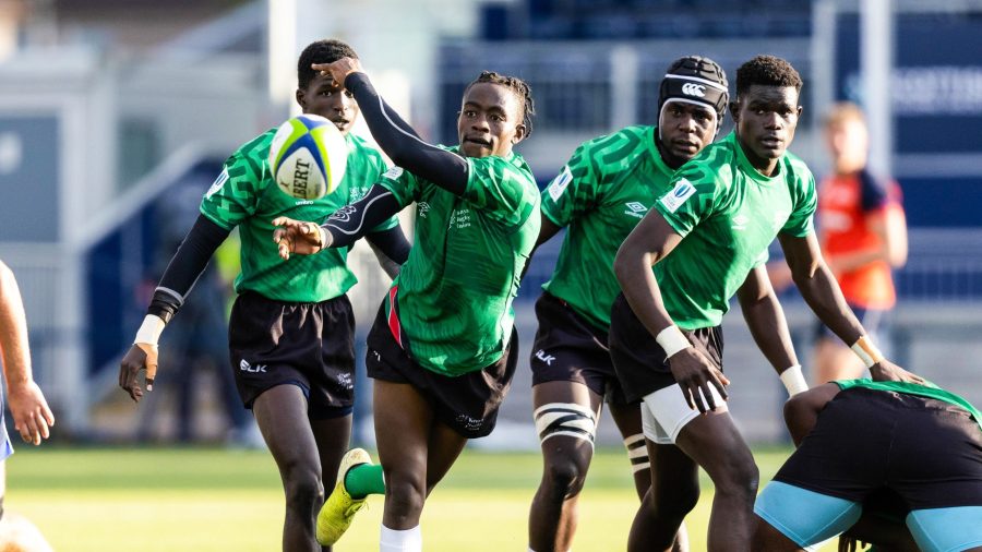 Kenya U20 (Chipu) scrum-half Patrick Wainaina in action against Netherlands. PHOTO/World Rugby