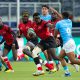 Kenya U20 rUGBY (Chipu) centre Michael Wamalwa in action. PHOTO/World Rugby
