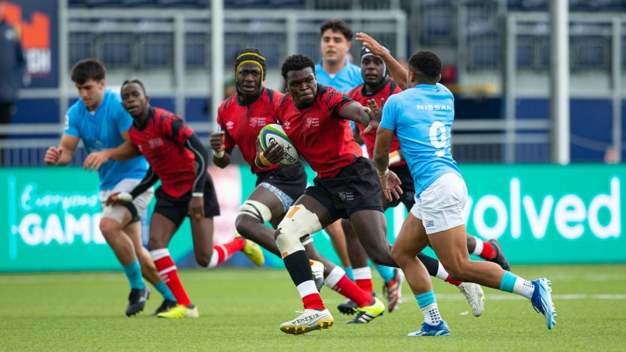 Kenya U20 rUGBY (Chipu) centre Michael Wamalwa in action. PHOTO/World Rugby