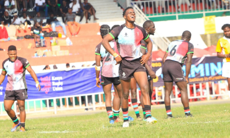 Kenya Harlequin's Charles Kinyanjui reacts in a past match. PHOTO/Brian Mwenje