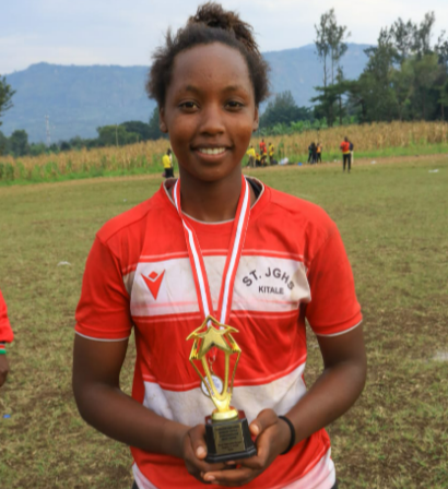 St. Joseph's Girls Kitale Jacqueline Kagwiria. PHOTO/North Rift Rugby