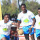 Kabras RFC players James Olela, Brian Mutua and William Mwanji. PHOTO/Brian Mwenje