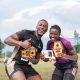 Desire Ayera celebrates after clinching the MVP. PHOTO/Uganda Rugby Union