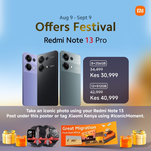 Redmi Note 13 offer. PHOTO/Xiaomi Kenya