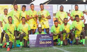 Kabras RFC players at Dala 7s. PHOTO/Brian Mwenje