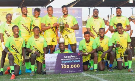 Kabras RFC players at Dala 7s. PHOTO/Brian Mwenje