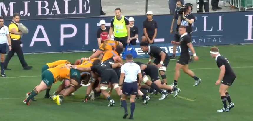 Contest between All blacks and Wallabies. PHOTO/Screen Grab