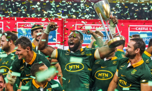 Springboks player celebrate after winning Rugby Championship. PHOTO/SA Rugby