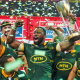 Springboks player celebrate after winning Rugby Championship. PHOTO/SA Rugby