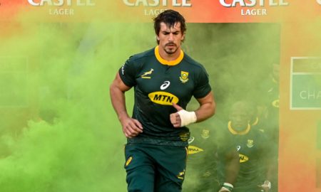 Springboks lock Eben Etzebeth runs out. PHOTO/SA Magazine