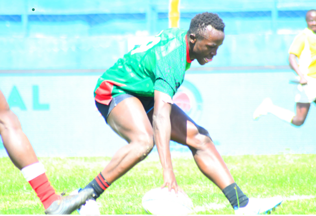 Shujaa's Brain Mutugi scores in Safari 7S. PHOTO/Mahlon Lichuma.