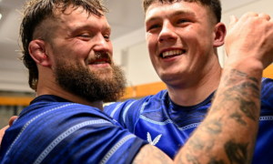 Leinster Rugby players celebrate. PHOTO/Leinster Rugby