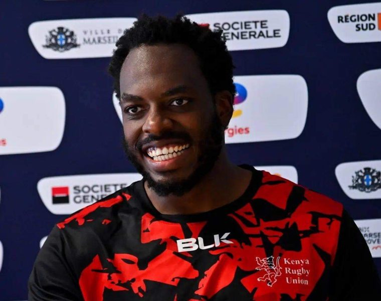 Kenya Simbas Malcolm Onsando during a press conference. PHOTO/Rugby Africa