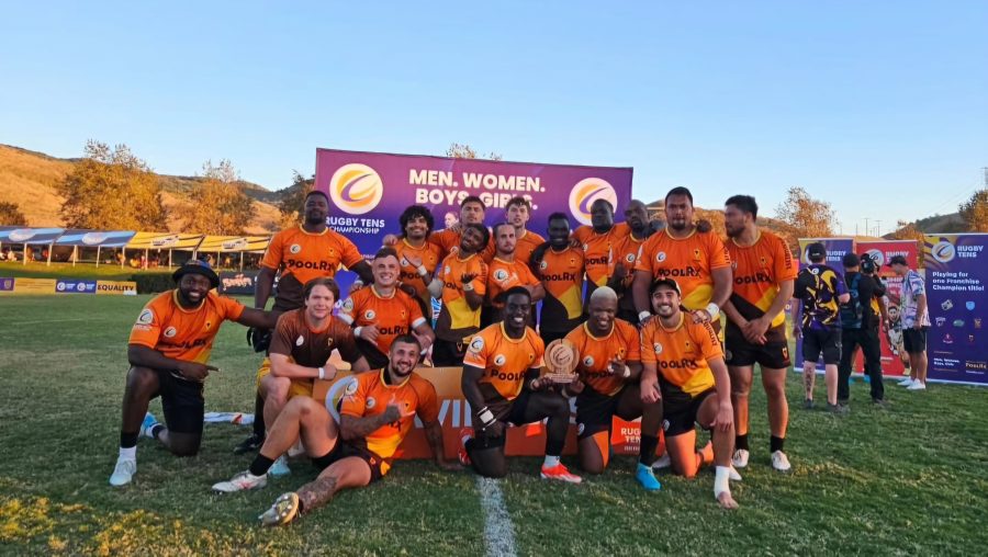 Kenyan quartet after winning Rugby 10 Championship with Serengeti Elephants. PHOTO/Derrick Ashihundu