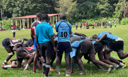 Vihiga High School in action against Senende. PHOTO/Brian Mwenje