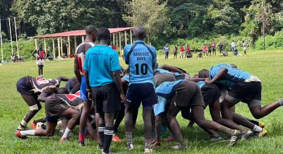 Vihiga High School in action against Senende. PHOTO/Brian Mwenje