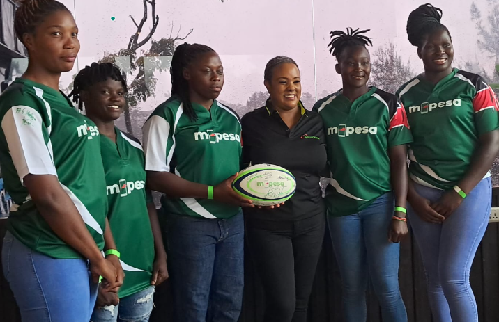 kENYa 7s teams pose with SAFARICOM JERSEY. PHOTO/Scrummage