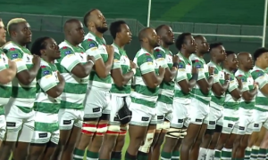 Zimbabwe Sables line up for the UAE match. PHOTO/Screengrab