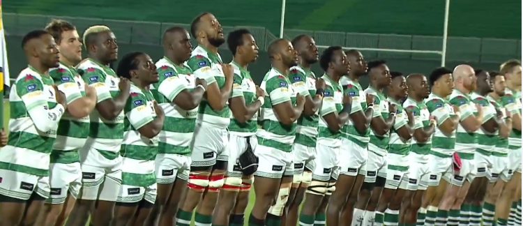 Zimbabwe Sables line up for the UAE match. PHOTO/Screengrab