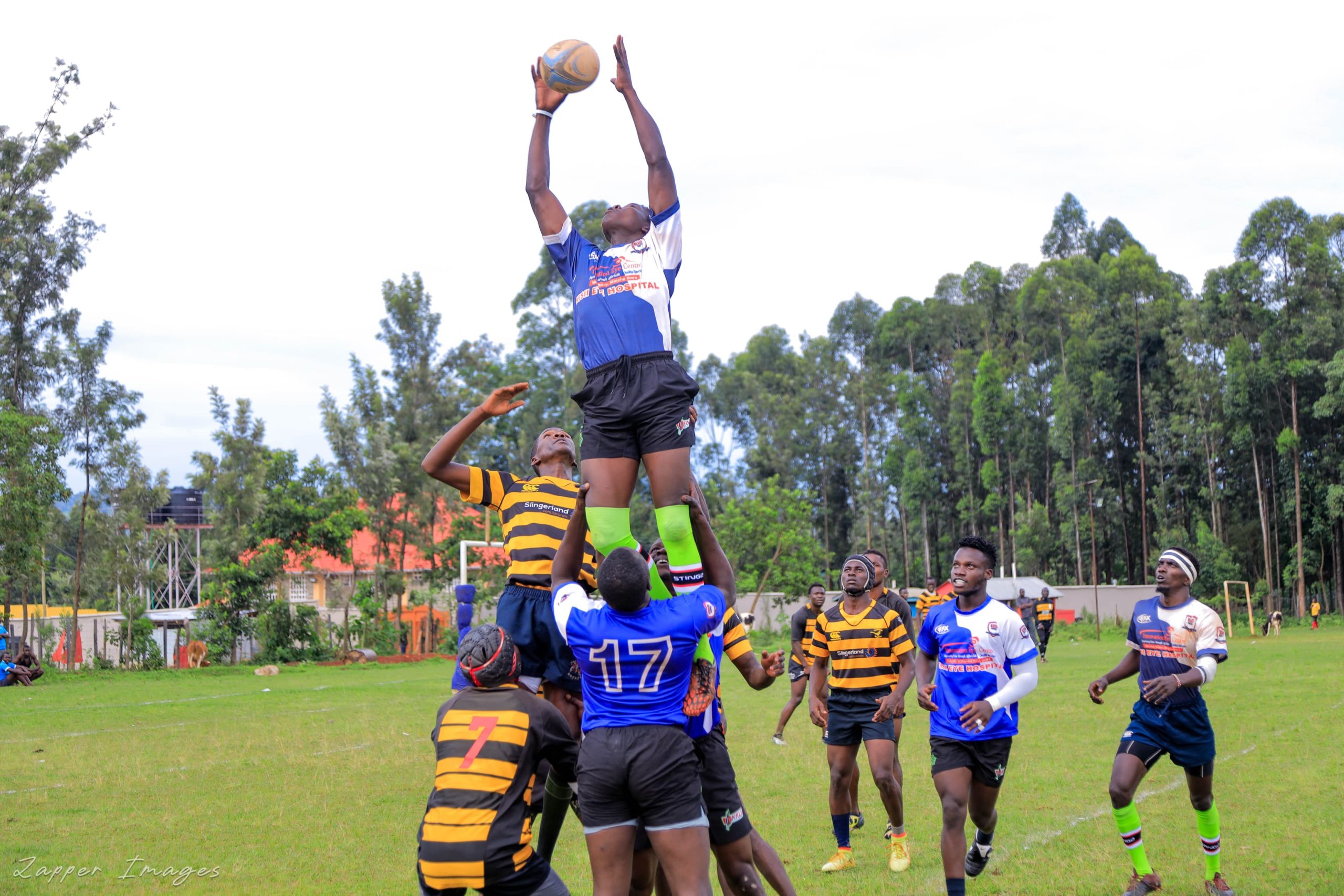 Kisii RFC vs Kisii polytechnic lineout: Photo by Zapper Images