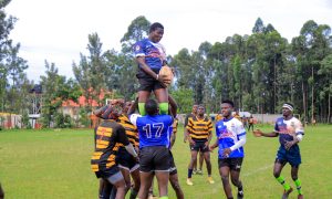 Kisii RFC vs Kisii polytechnic lineout: Photo by Zapper Images