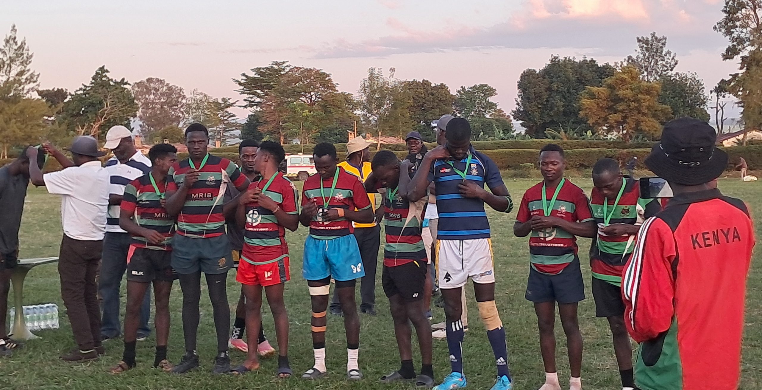 Lugulu squad receive medals after winning 2024 Webuye 10s. PHOTO/Scrummage Africa