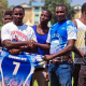 Gibson Perez receives Kisumu RFC kit. PHOTO/ Kisumu RFC