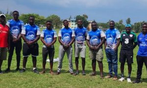 Kisumu RFC new signings pose for photo. PHOTO/ Kisumu RFC