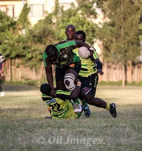 Felix Omondi in action for Nakuru RFC. PHOTO/Oil Images