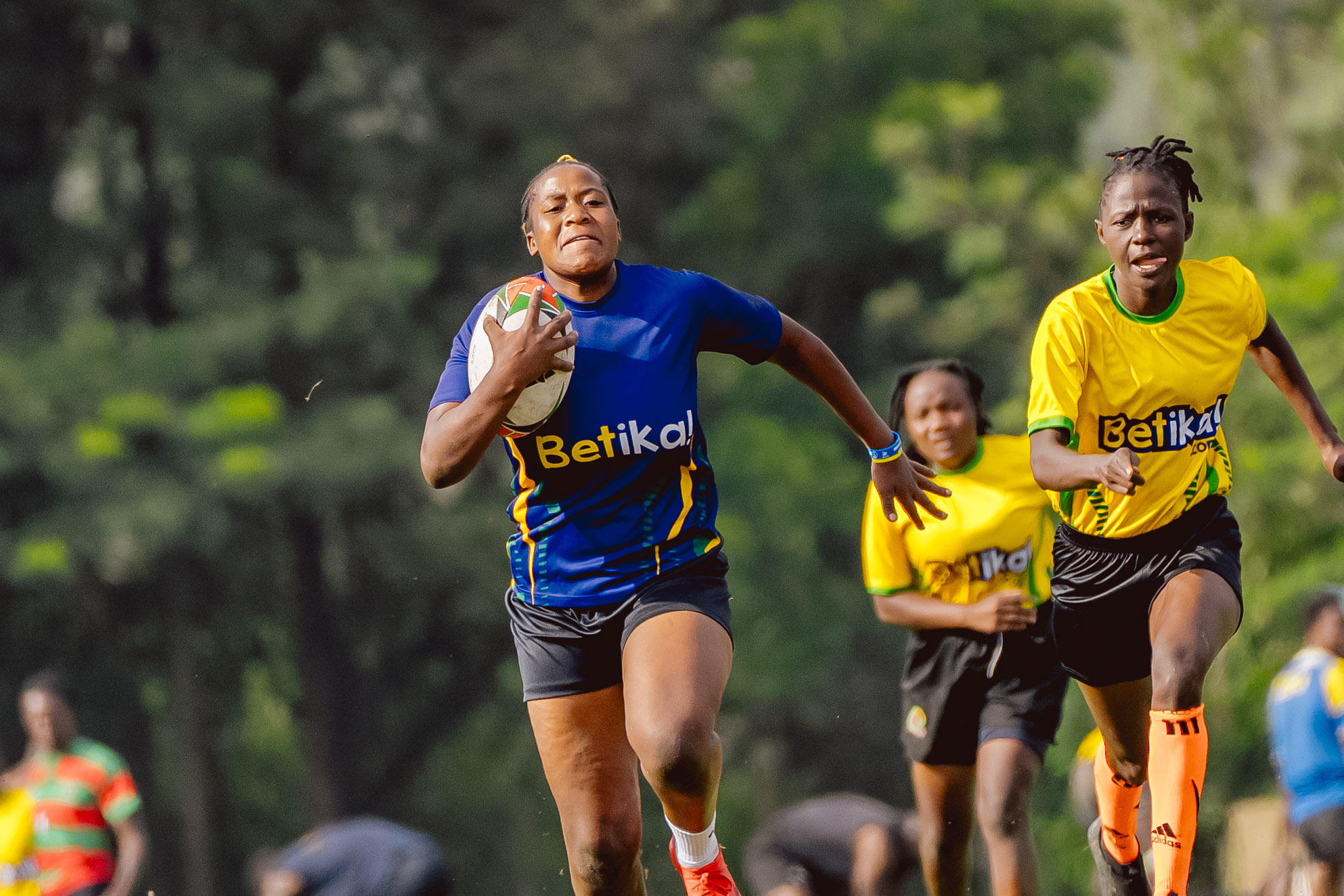 Ladies' rugby action during BingwaFest Western Region edition in Mumias. PHOTO