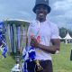 David Williams holding the National 7s Circuit trophy. PHOTO/David Williams/Instagram