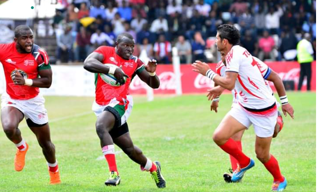 Colman Were in action for Kenya Simbas. PHOTO Colman Were