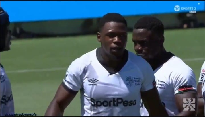 Kenya 7s forward Vincent Onyala in action. PHOTO/Screengrab