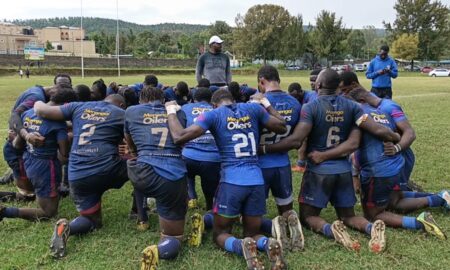 Menengai Oilers prayer session. PHOTO/Menengai Oilers