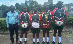 Upperhill School pose with balls from AS Sports. PHOTO/ AS Sports