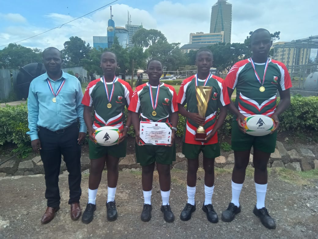 Upperhill School pose with balls from AS Sports. PHOTO/ AS Sports