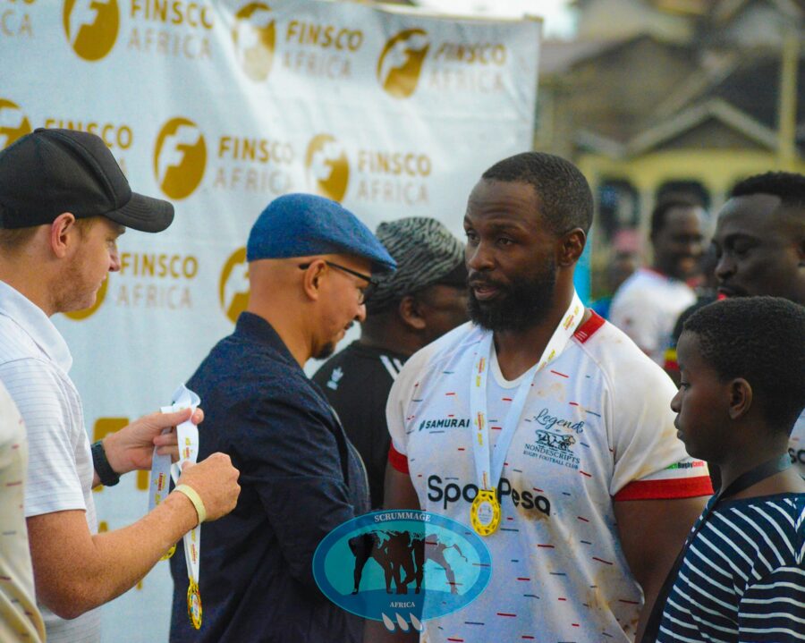 John Allan Namu after receiving the Legends Cup winning medal. PHOTO/Mahlon Lichuma