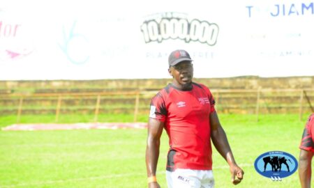 Kenya 7s forward Vincent Onyala in previous training. PHOTO/ Scrummage Africa