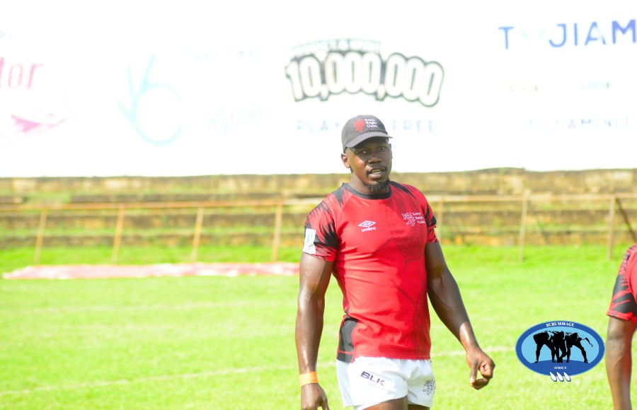 Kenya 7s forward Vincent Onyala in previous training. PHOTO/ Scrummage Africa