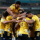Hurricanes celebrate after a win over Waratahs. PHOTO/ Super Rugby