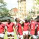 Kenya Simbas squad during a water break. PHOTO/Scrummage Africa