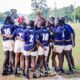 Kinale Girls hoist Black Rock 7s trophy. PHOTO/Brian Mwenje