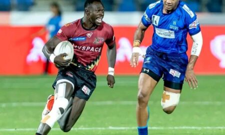 Patrick Odongo in action for Delhi Redz at RPL PHOTO/Delhi Redz