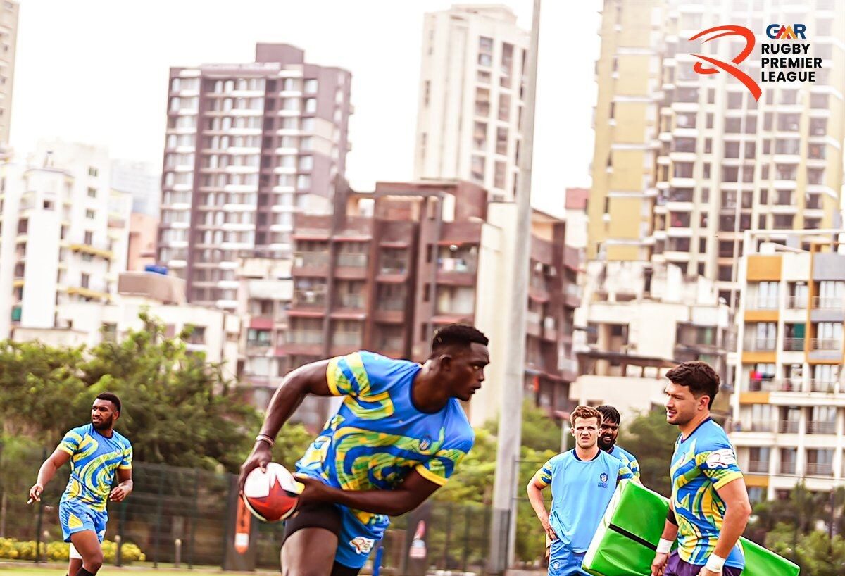 Kenya 7s star Kevin Wekesa playing for Hyderabad Heroes in the Rugby Premier League. PHOTO/Rugby Premier League