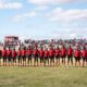 Kenya Lionesses line up against Madagascar. PHOTO/Rugby Afrique