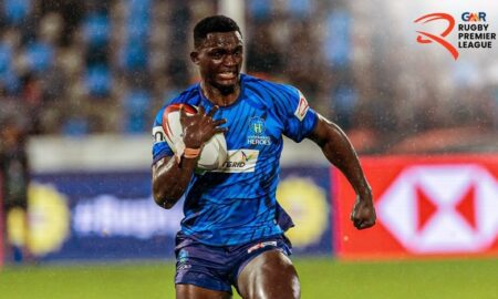 Kevin Wekesa in action for Hyderabad. PHOTO/Rugby Premier League
